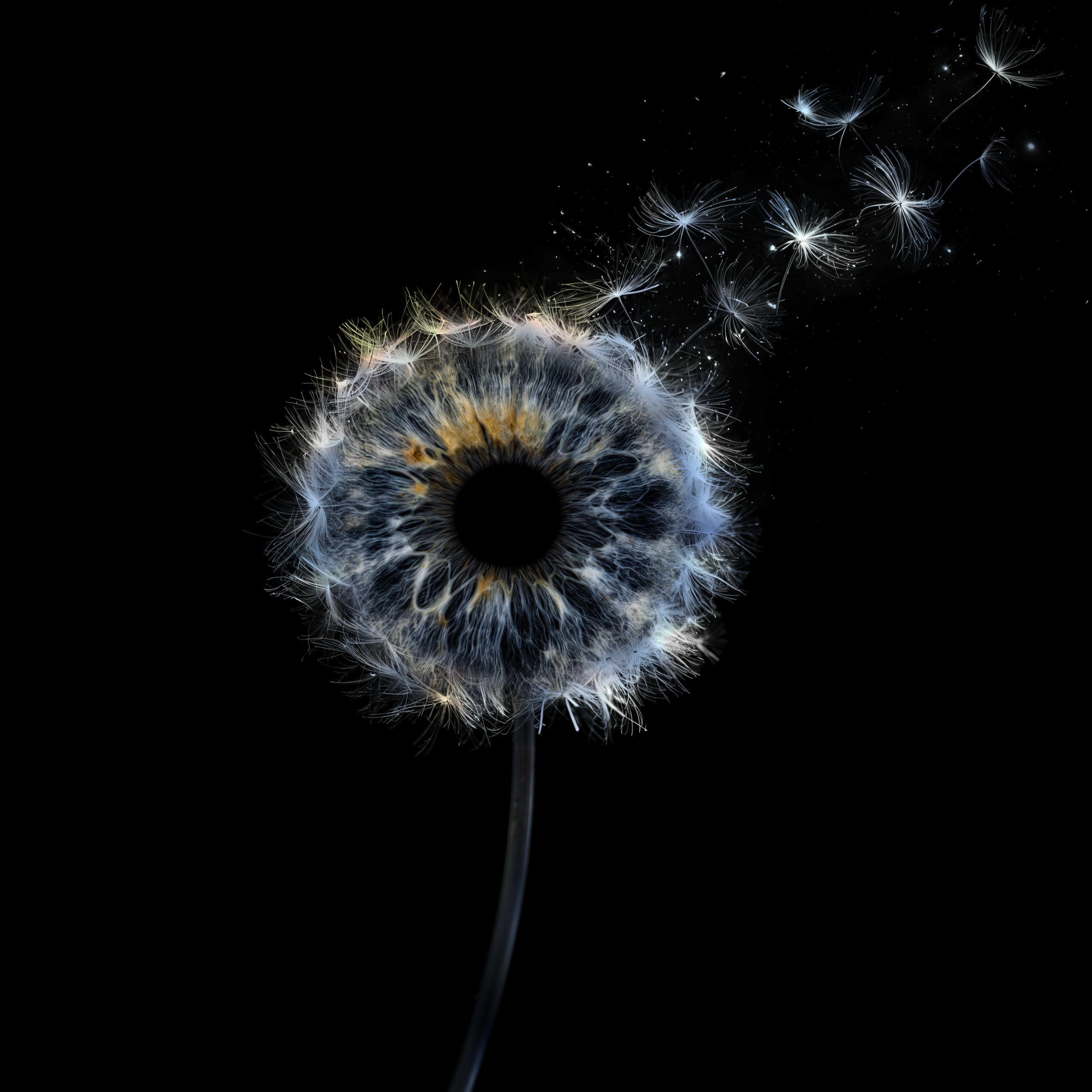 Kreative Irisfotografie mit den individuell gestalteten Iriden.