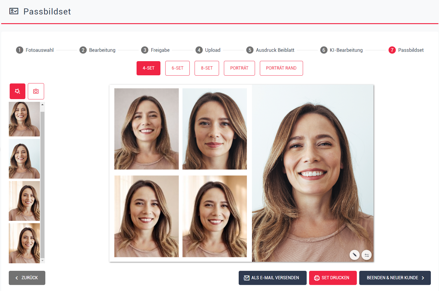 Bildschirmfoto aus der Software VST CREATE PORTRAIT - automatisierte Bildbearbeitung für Fotostudios